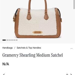 Kate Spade Brown and Cream Shearling Satchel